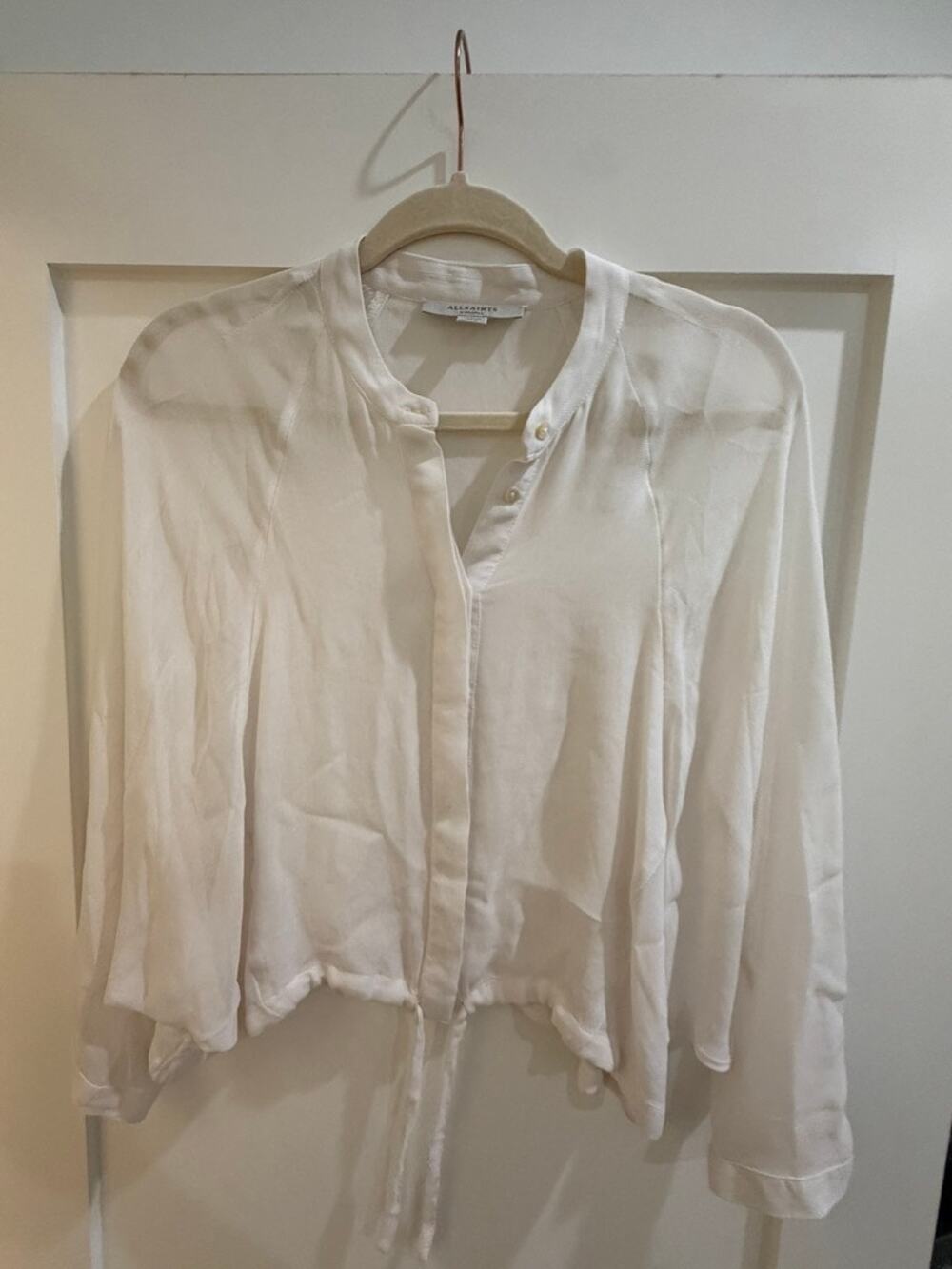 All Saints Cropped Button Down Shirt / Jacket - Size XS